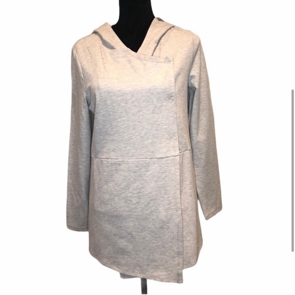 Bass NWOT athleisure wear hooded snap front long sleeve cardigan jacket medium - Picture 2 of 13